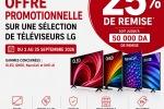 Du 3 au 25 septembre LG Algérie lance une offre promotionnelle sur une sélection de téléviseurs